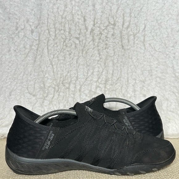Skechers Womens Black Slip-Ins Relaxed Fit:Breathe Easy Roll w/Me Sneakers SZ 9 - Picture 6 of 11
